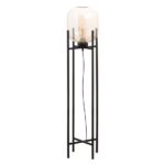 Latinas Vintage Industrial Glass Glow Floor Lamp In Black