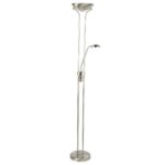 Led Mother And Child Adjustable Floor Lamp In Silver Finish