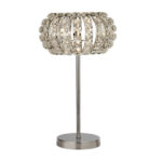 Marylin 1 Bulb Table Lamp In Chrome With Crystal Glass