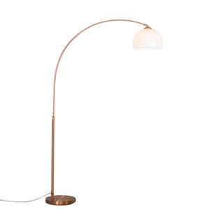 Modern Arc Lamp Copper With White Shade - Arc Basic