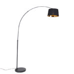 Modern arc lamp black with gold - Arc Basic