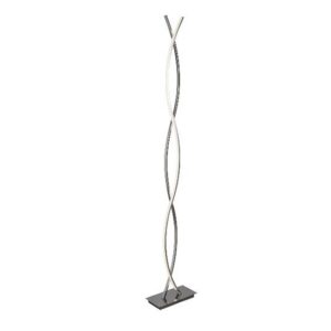 Platt Stylish Chrome Led Floor Lamp In Wave Design