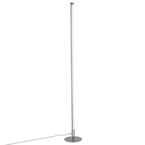 Set of 2 modern floor lamps LED chrome - Line-up