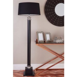 Trento Fabric Shade Floor Lamp In Black