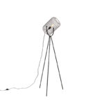 Industrial floor lamp tripod steel black - Bliss Vefa