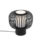 Modern table lamp black with bamboo - Bambuk