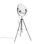 Industrial tripod floor lamp black 50 cm adjustable - Hanze