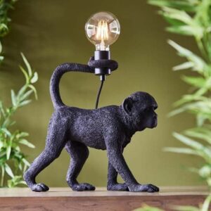 Cesme Monkey Table Lamp In Matt Black