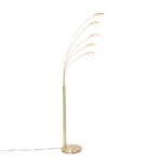 Design floor lamp brass incl. LED 5-lights - Sixties Trento