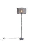 Modern Floor Lamp Weathered Grey with 50cm Grey shade - Simplo