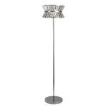 Uptown 3 Light Clear Crystal Floor Lamp In Chrome