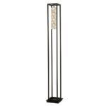 Elevator Crystal Glass Floor Lamp In Matt Black