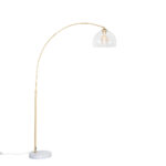 Modern arc lamp brass with clear glass - Arc