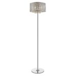 Palace 4 Light Crystal Droplet Floor Lamp In Chrome Sliver