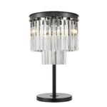 Richmond Hanging Crystal Table Lamp In Black