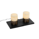 Set of 2 Table Lamps Dark Bronze RGBW Rechargeable - Alessia