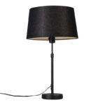 Table lamp black with shade black 35 cm adjustable - Parte